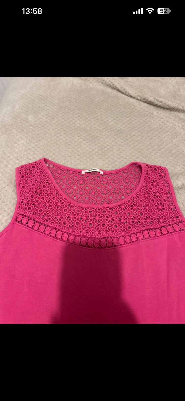 Pink Sleeveless Top With Lace Detail obraz 5