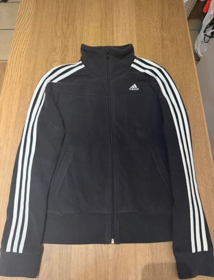 Adidas Black Zip-Up Jacket imagen 1