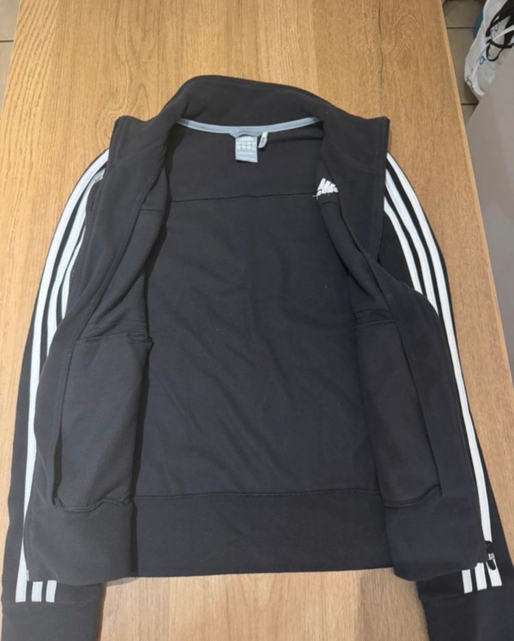 Adidas Black Zip-Up Jacket imagen 2