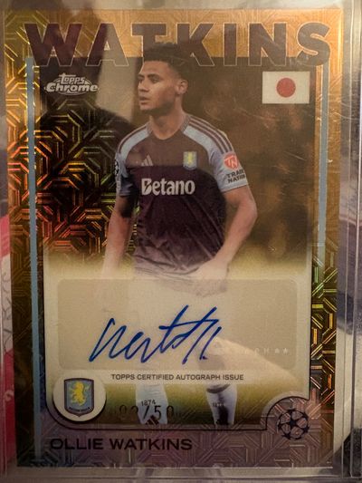 Topps Chrome Base Autograph Card Ollie Watkins