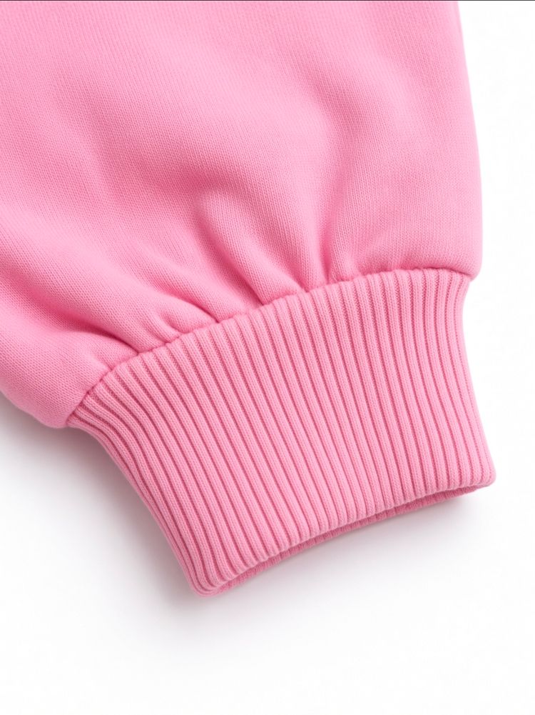 Pink Kids Sweatshirt And Pants Set obraz 4
