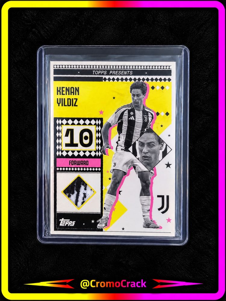 PATCH/ Kenan Yildiz Topps Present Team Set Juventus 2024/25 obraz 1