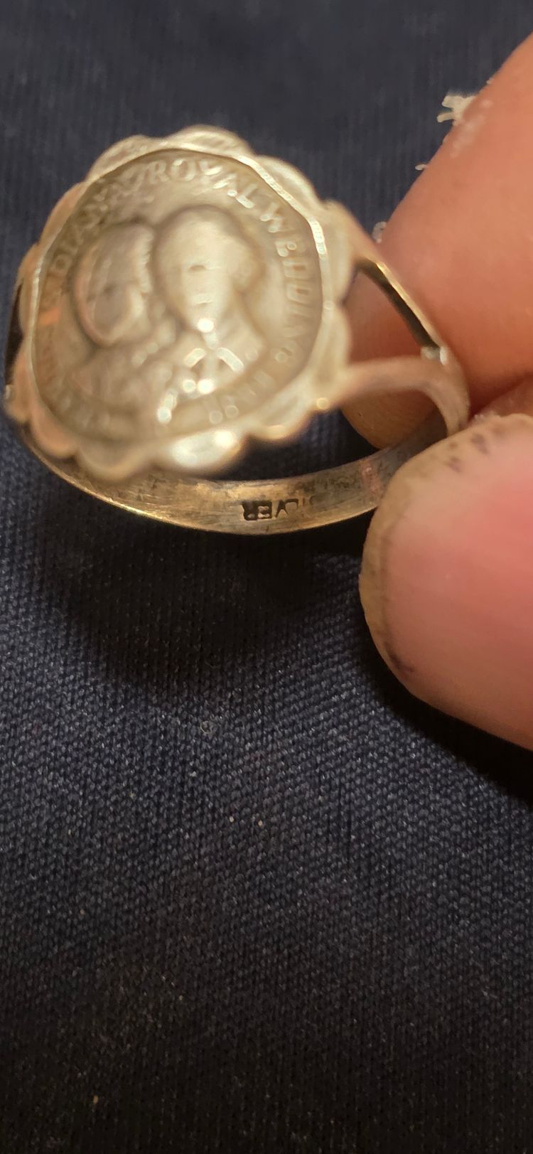 925 sterling silver Commemorative Ring size J extremely rare  image 7