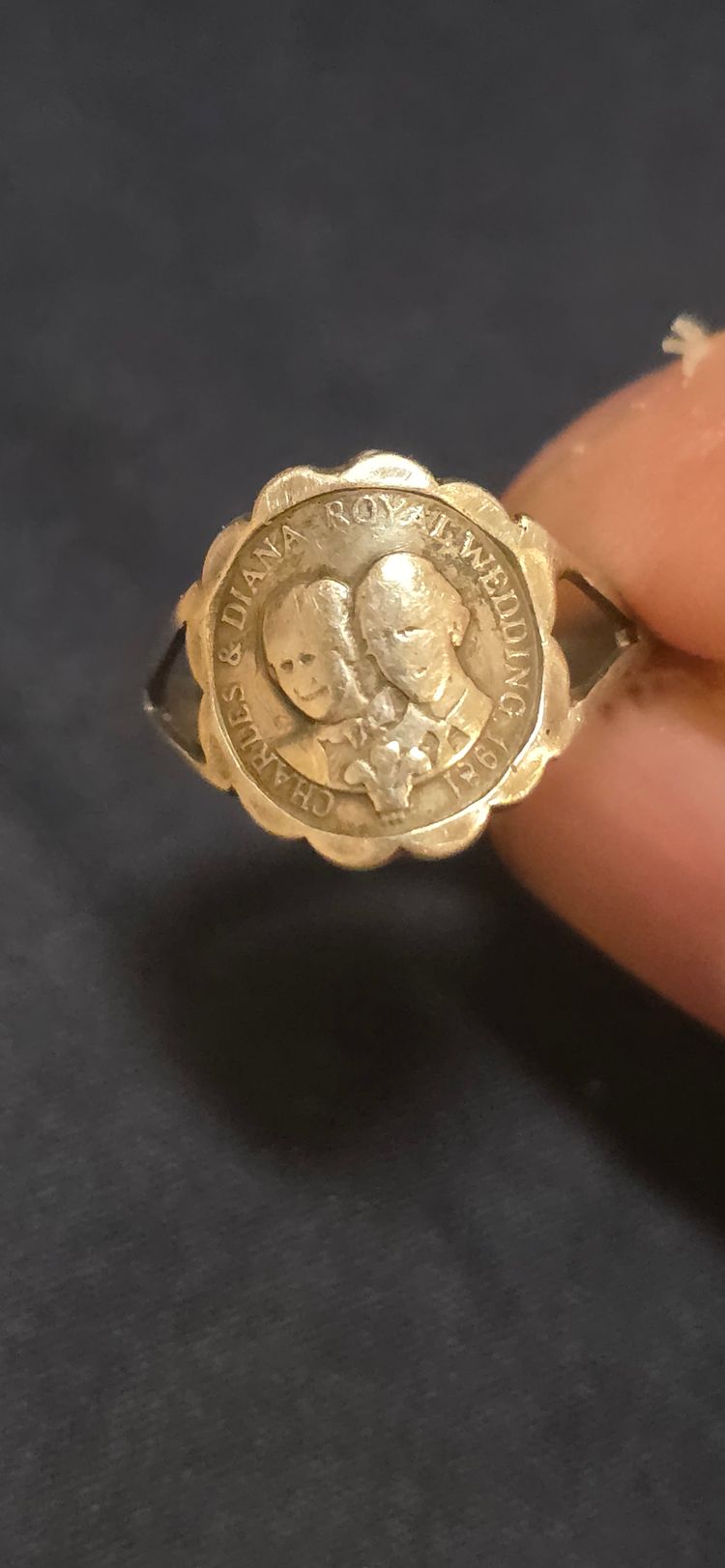 925 sterling silver Commemorative Ring size J extremely rare  image 1