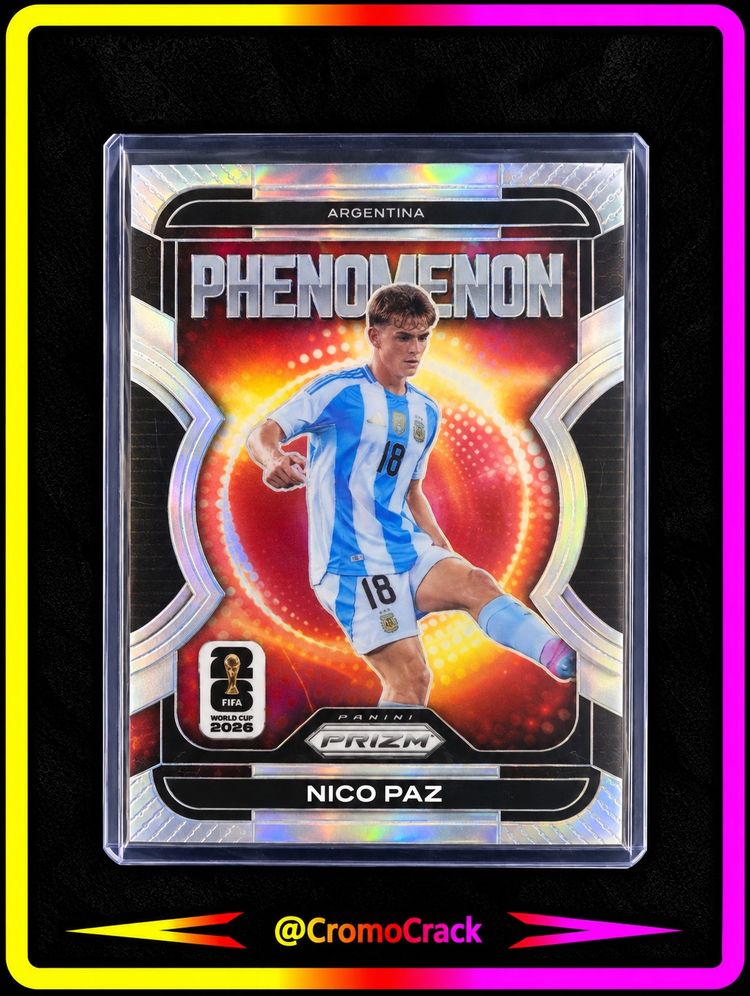 Immagine di Nico Paz Silver Prizm Phenomenon Panini Prizm Fifa World Cup 2026 1