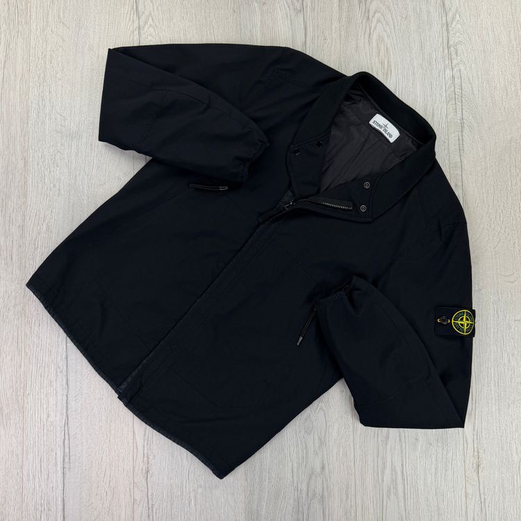 Stone Island Men’s Black Soft Shell Bomber Jacket - Large image 6