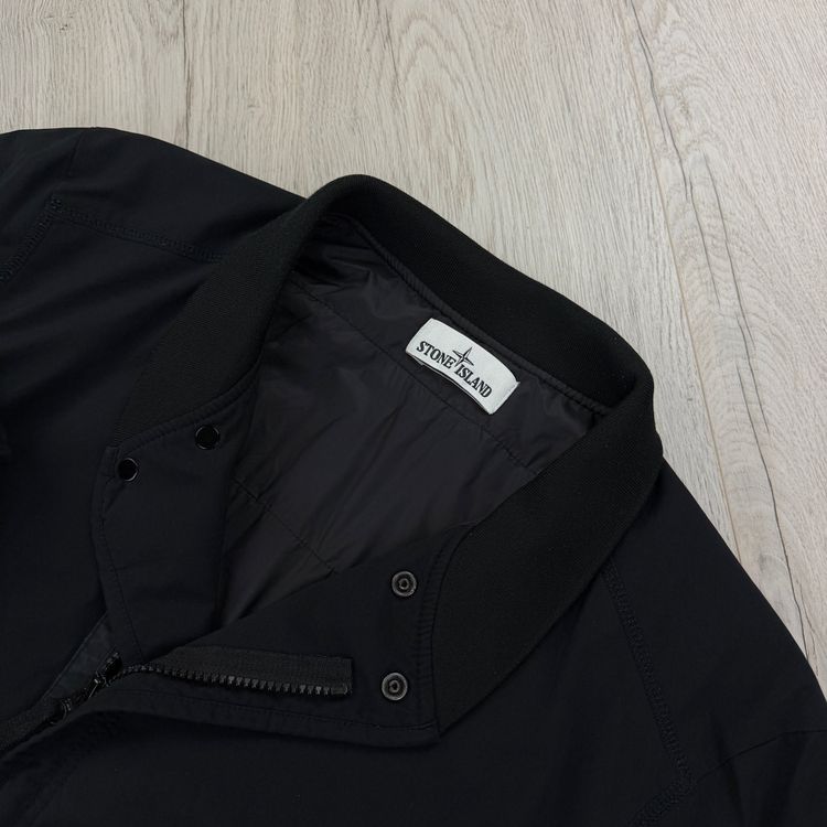 Stone Island Men’s Black Soft Shell Bomber Jacket - Large image 3