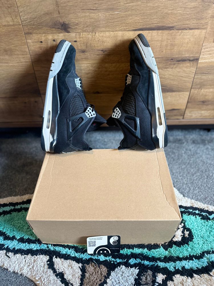 Nike Air Jordan 4 “Black Canvas” U.K. 10.5 obraz 6