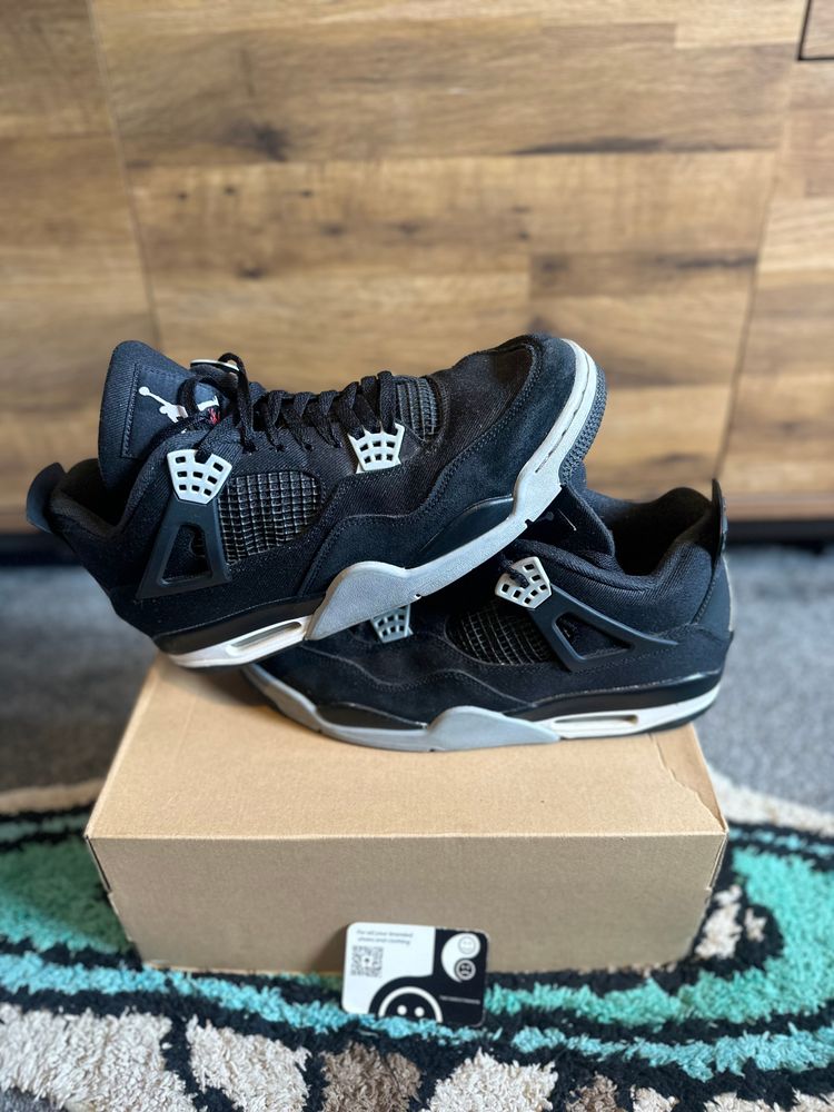 Nike Air Jordan 4 “Black Canvas” U.K. 10.5 obraz 2