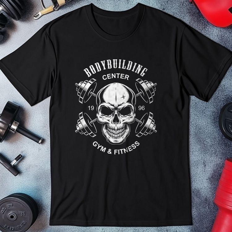 Bodybuilding Center Skull T-Shirt -