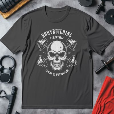 Bodybuilding Center Skull T-Shirt - 5