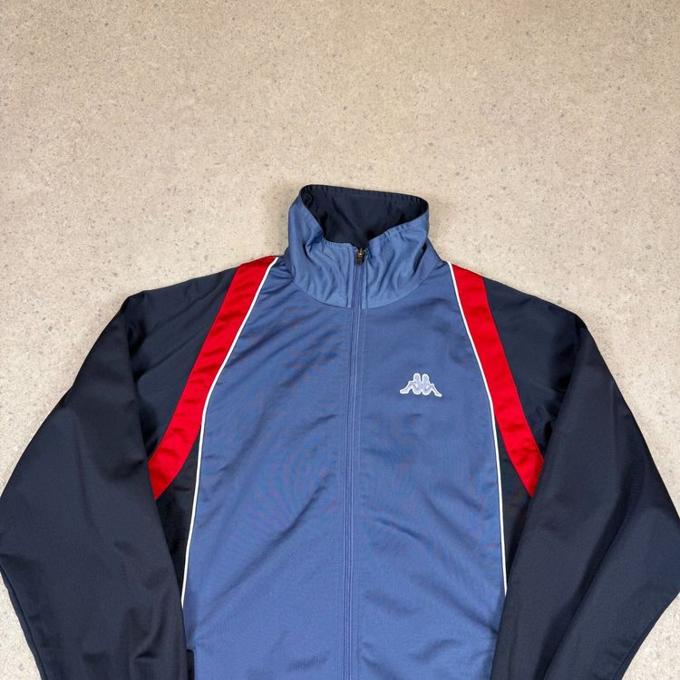 Kappa Track Top Medium Blue Red Colourway Embroidered Logo Y2K image 1