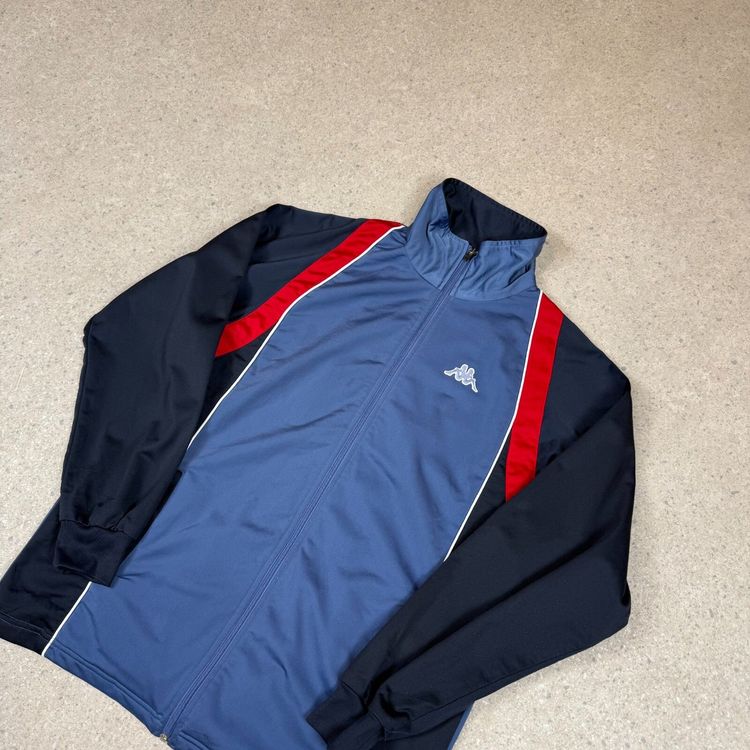 Kappa Track Top Medium Blue Red Colourway Embroidered Logo Y2K image 3