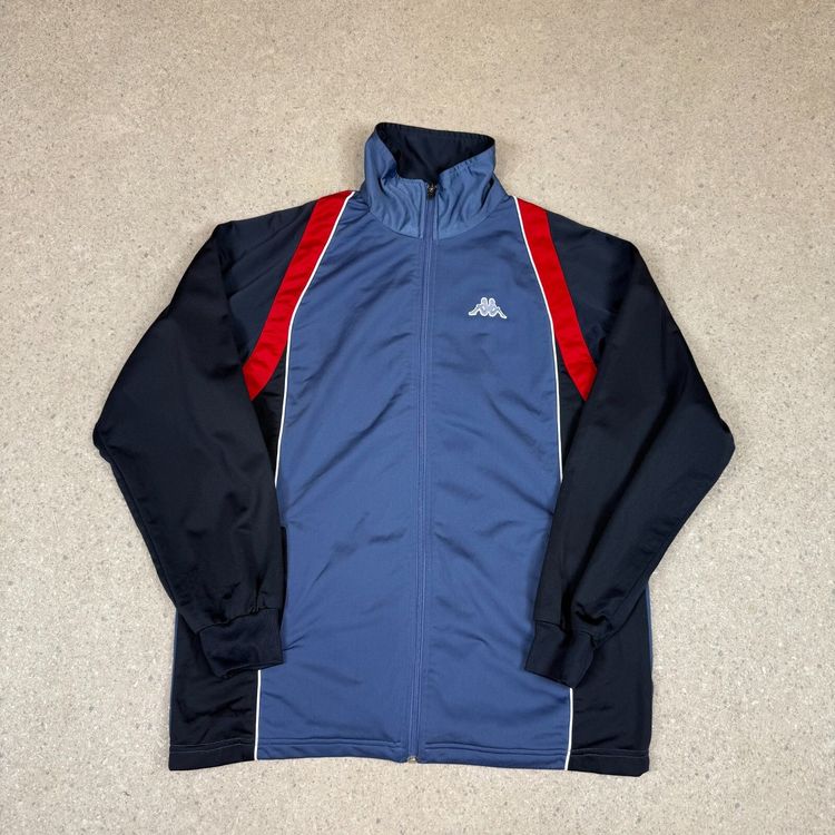 Kappa Track Top Medium Blue Red Colourway Embroidered Logo Y2K image 2