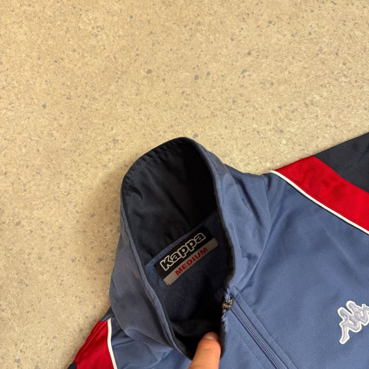 Kappa Track Top Medium Blue Red Colourway Embroidered Logo Y2K image 5