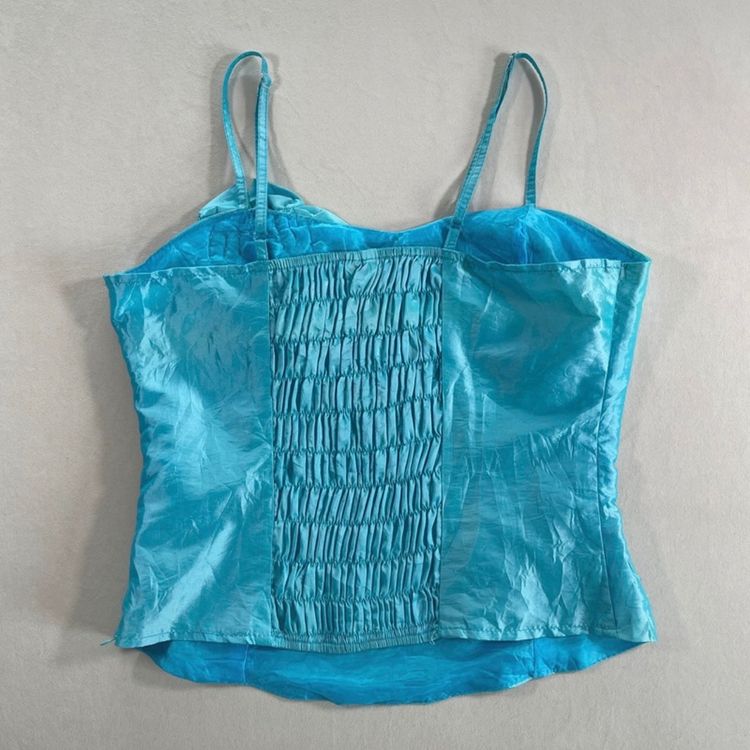 Blue Embroidered Camisole Top imagen 3