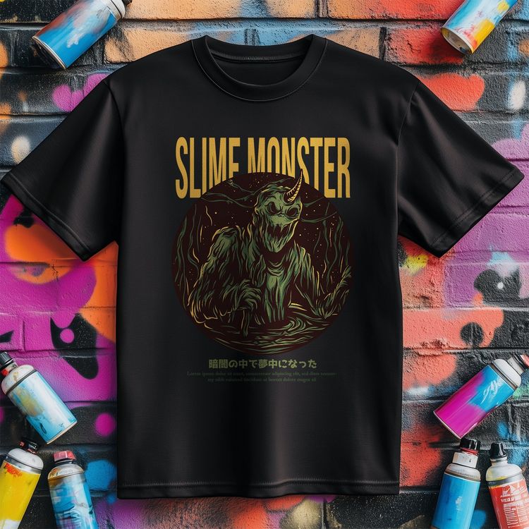 Slime Monster T-shirt - Funny & US image 1