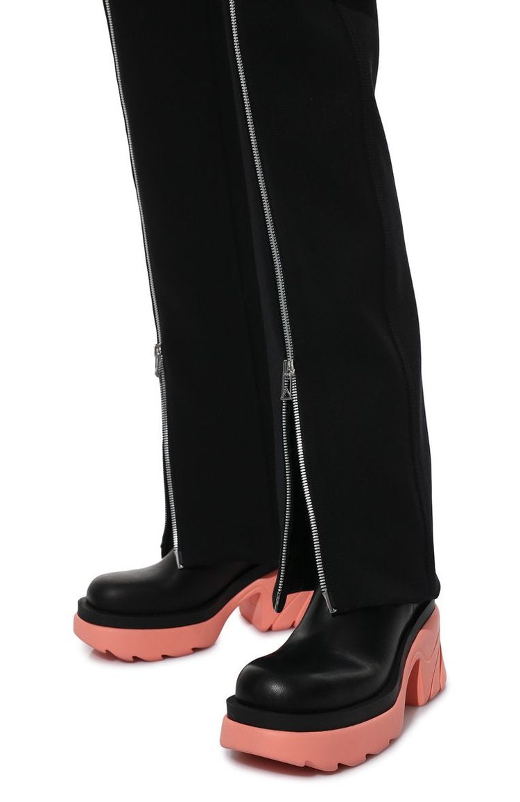Bottega Veneta Flash Black Pink Leather Ankle Boots image 4