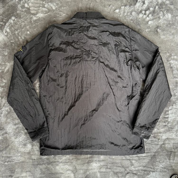 Authentic Stone Island Black Nylon Metal Lined Overshirt - Large imagen 8