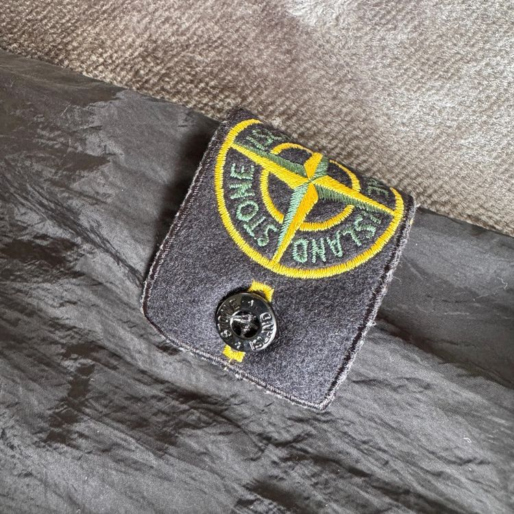 Authentic Stone Island Black Nylon Metal Lined Overshirt - Large imagen 7