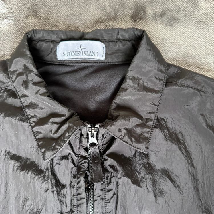 Authentic Stone Island Black Nylon Metal Lined Overshirt - Large imagen 6