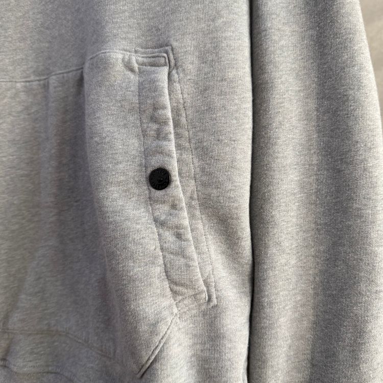 Stone Island Button Up Popover Hoodie | Grey | Medium P2P 21 image 7