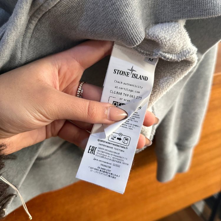 Stone Island Button Up Popover Hoodie | Grey | Medium P2P 21 image 3