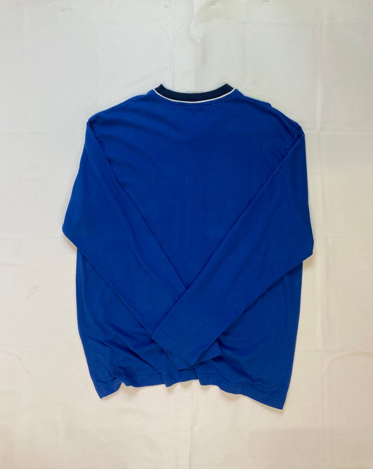 Vintage Tommy Jeans V-Neck Long Sleeve | Royal Blue Small Logo Sweatshirt image 4