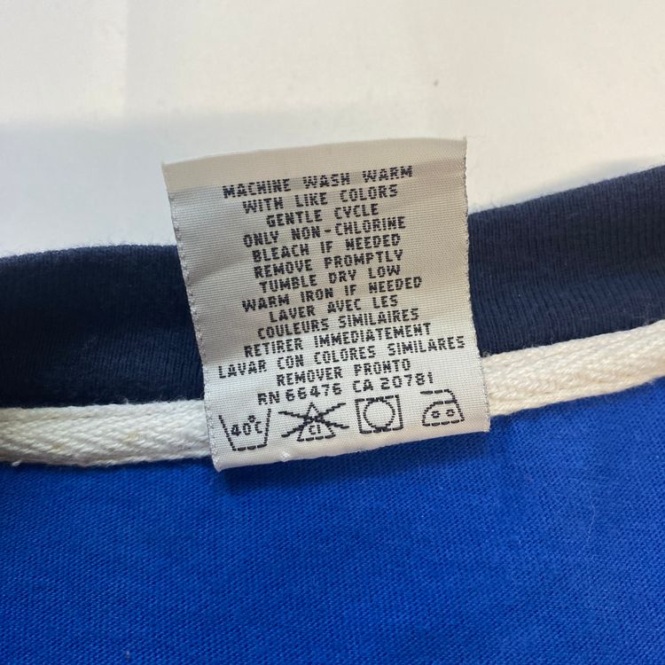 Vintage Tommy Jeans V-Neck Long Sleeve | Royal Blue Small Logo Sweatshirt image 6