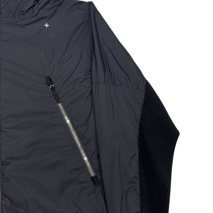 Stone Island Skin Touch Nylon - TC With Polartec Alpha Technology S.I Stellina Black Hooded Jacket image 7