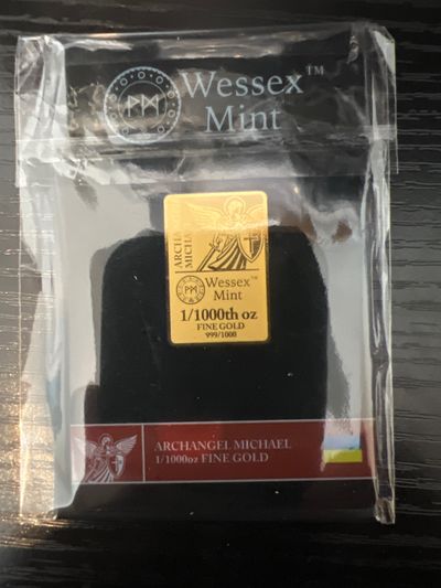 Wessex Mint Archangel Michael 1/1000Th Oz Fine Gold Bar
