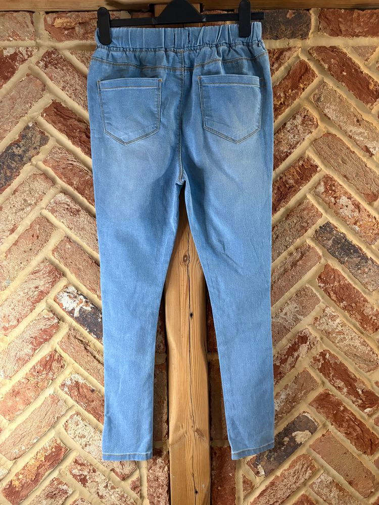 Boohoo Light Blue Denim Jeans size 10 imagen 4