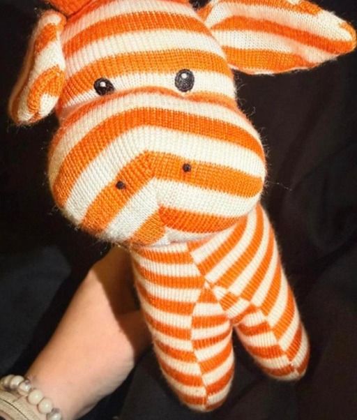 Immagine di Striped Stuffed Animal Toy 4