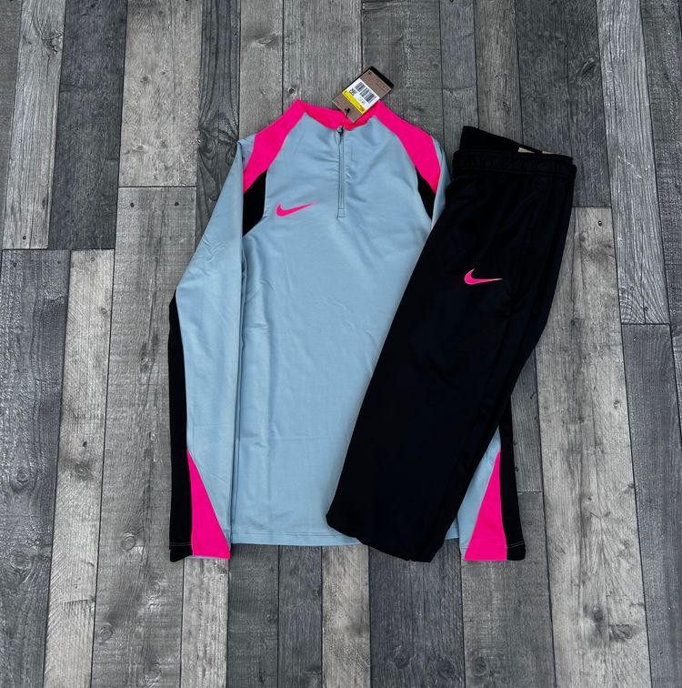 Nike Dri-Fit Strike Full Tracksuit 1/4 Set - ‘Grey Black Hyper Pink’ - Size Large  imagen 1