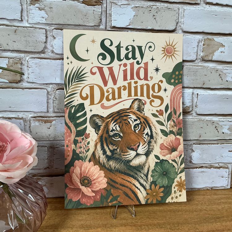 A4 poster Stay Wild Darling Decorative Wall Art image 2