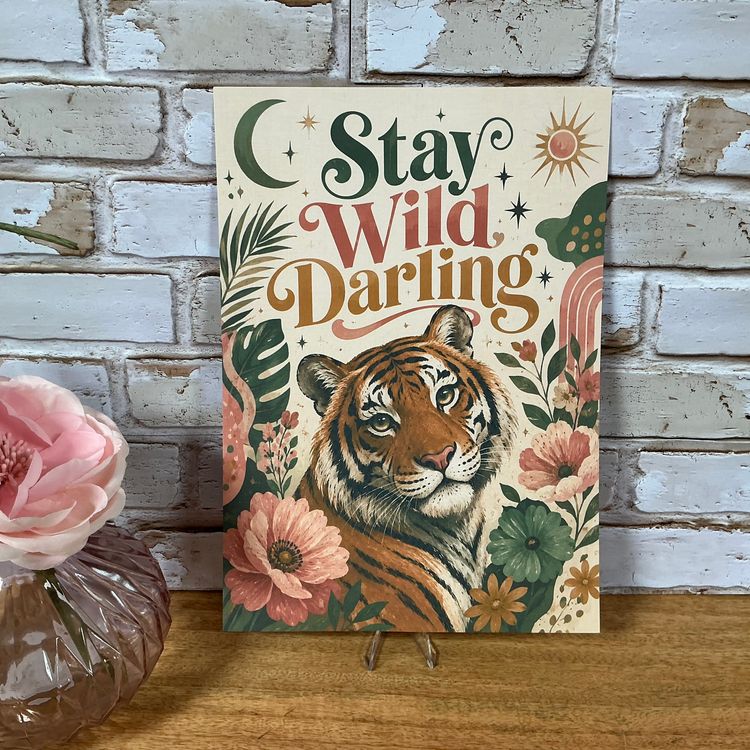 A4 poster Stay Wild Darling Decorative Wall Art image 1