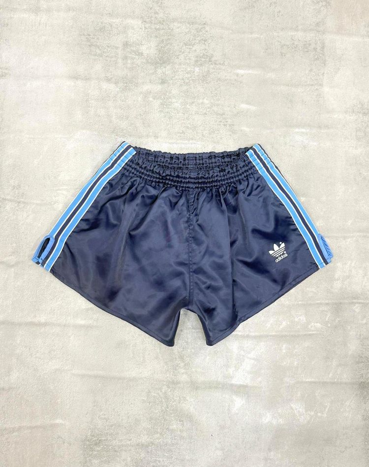 ADIDAS FIRST 80'S VINTAGE SHINY RUNNING SPRINTER NYLON SHORTS D5 MEDIUM image 1