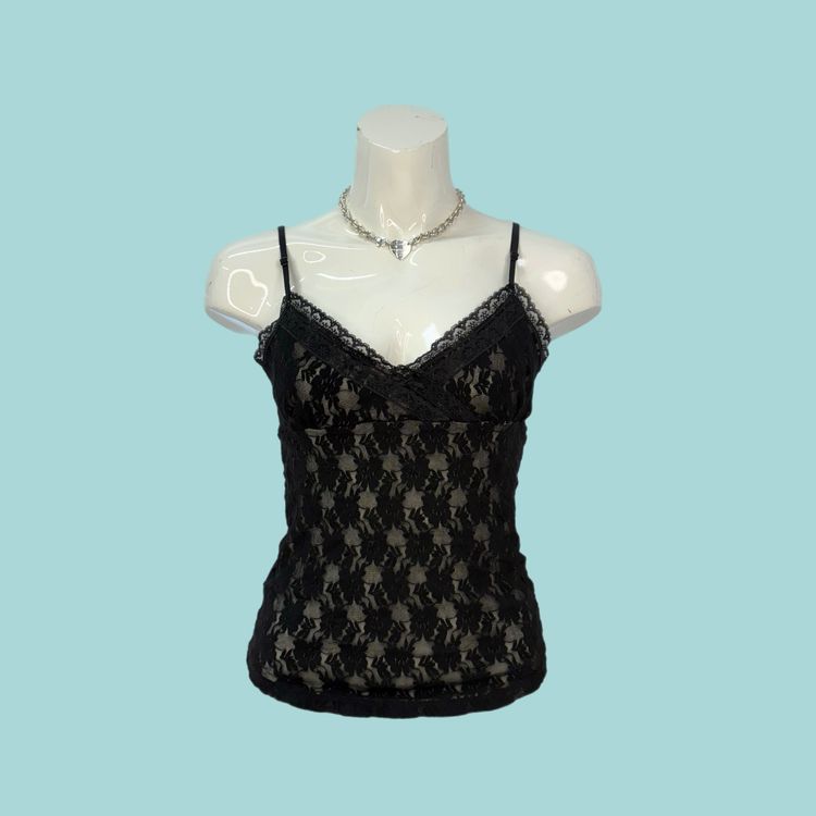 Black Lace Camisole Top
