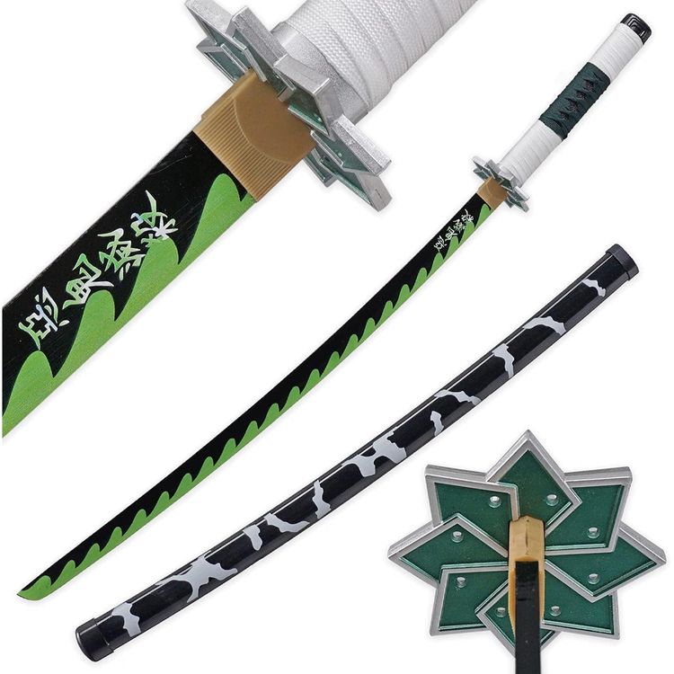 Demon Slayer Sword Shinazugawa Sanemi Bamboo Wood Demon Slayer image 4