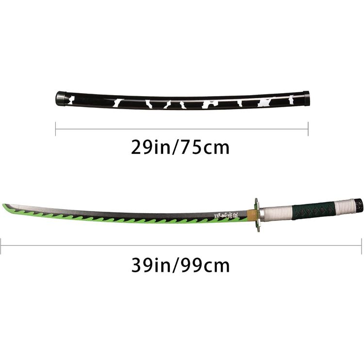 Demon Slayer Sword Shinazugawa Sanemi Bamboo Wood Demon Slayer image 7