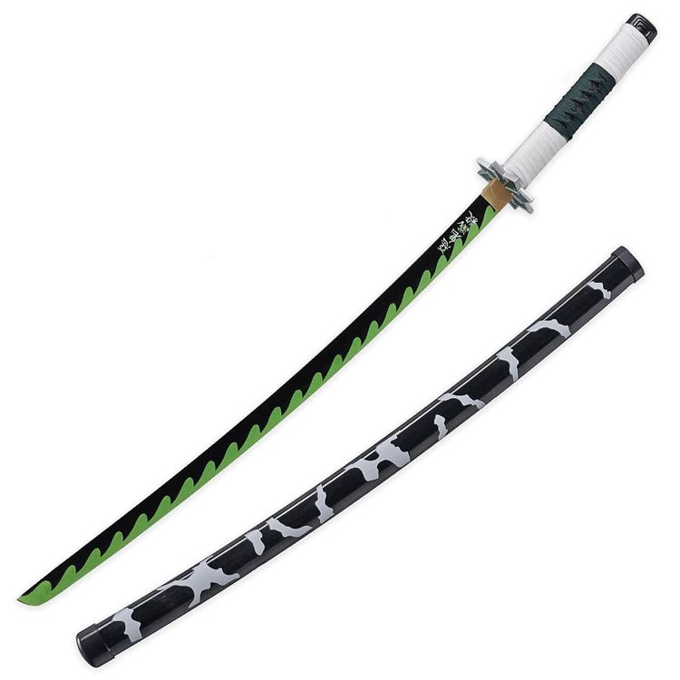 Demon Slayer Sword Shinazugawa Sanemi Bamboo Wood Demon Slayer image 1