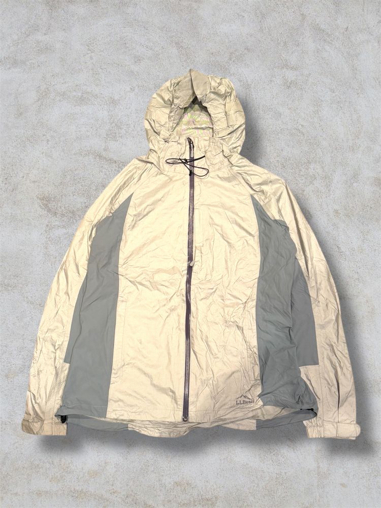 Beige And Gray Hooded Jacket