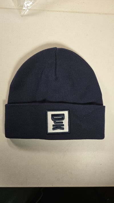 B129 DJK Ninja Box Logo Navy Beanie Brand New