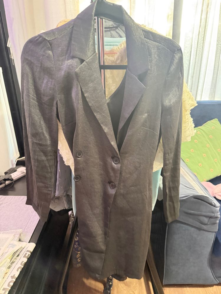 Black Long Blazer dress image 1