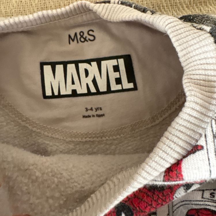 M&S Marvel Kids Spider-Man Sweatshirt 3-4years obraz 4