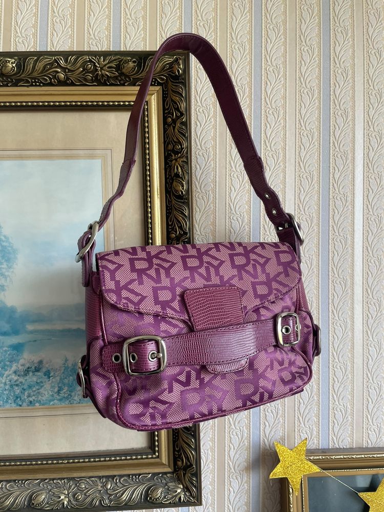 DKNY dkny purple shoulder bag with buckle details product image