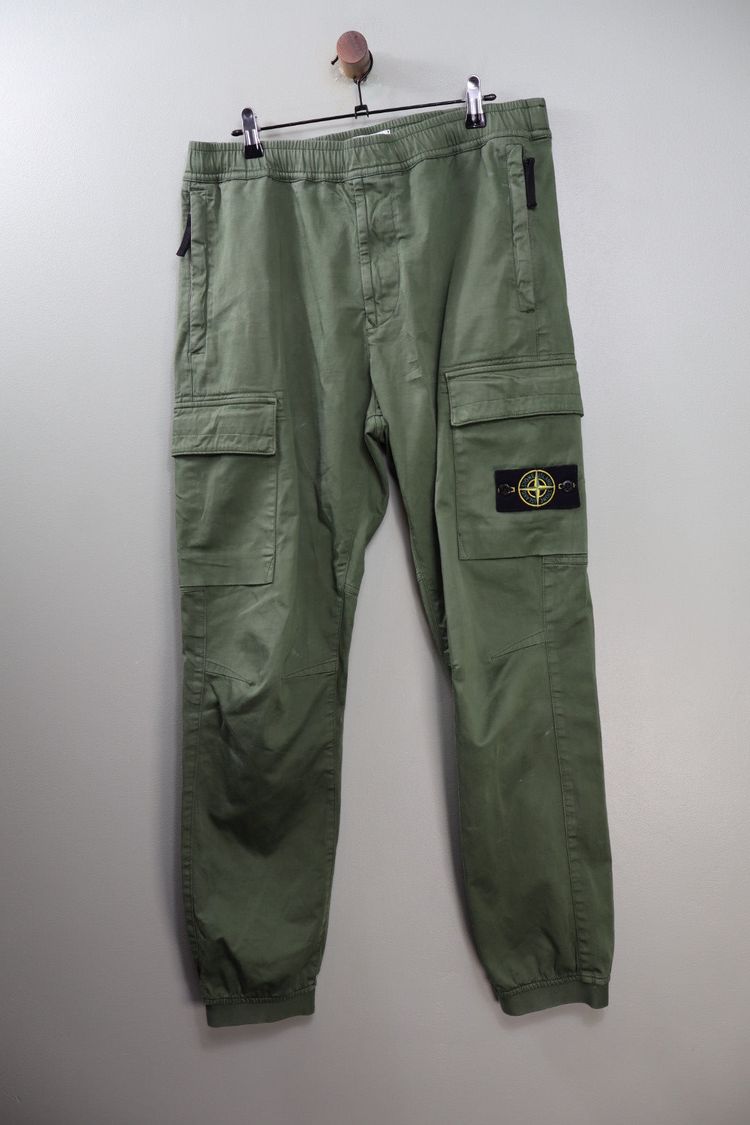 Stone Island Green RE-T Cargo Bottoms 4