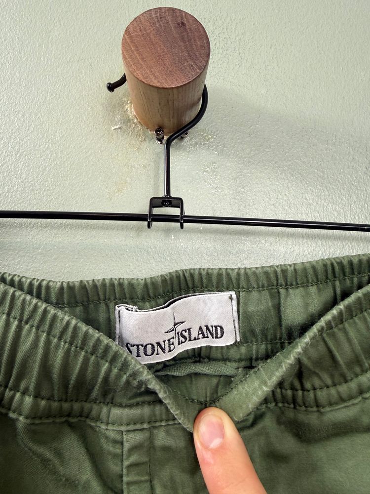 Stone Island Green RE-T Cargo Bottoms 6