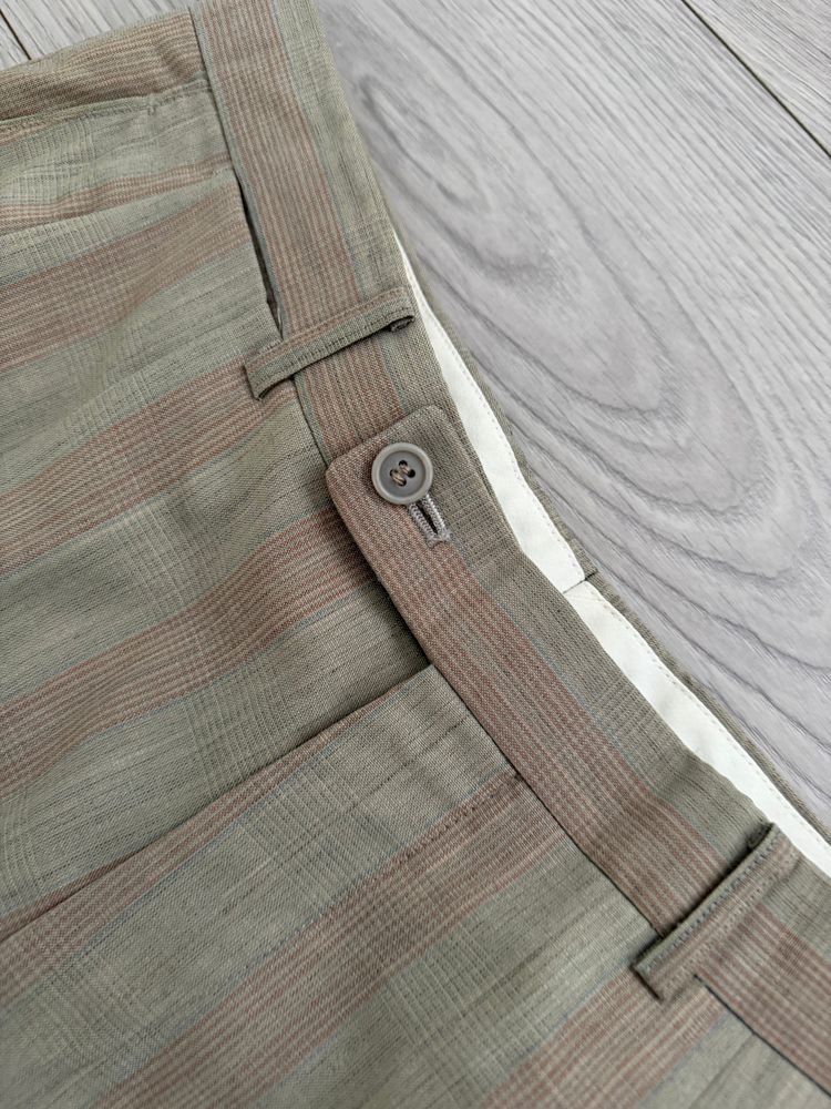 Dior 1980s Double Pleat Striped Pattern Pants - Size 34 Waist image 4