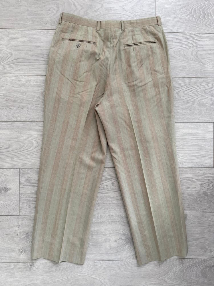 Dior 1980s Double Pleat Striped Pattern Pants - Size 34 Waist image 3
